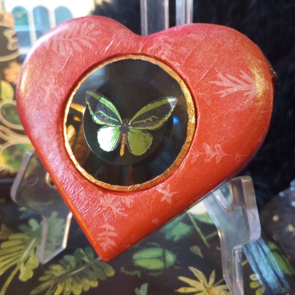 HANDMADE OOAK Valentine's Day Wood Gift Box - Plantasma Floria